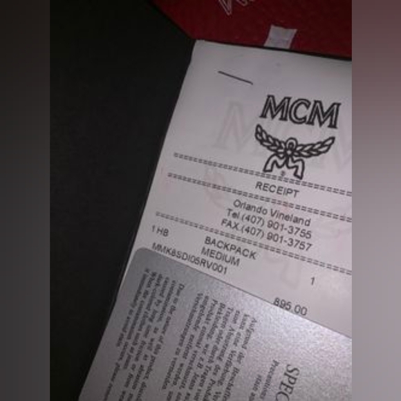 MCM Stark Studded Brand New Backpack Size Medium NWT Receipt Is In Photos - Picture 7 of 14